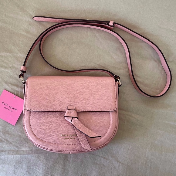 kate spade Bags Kate Spade Knott Medium Saddle Crossbody Bag Coral